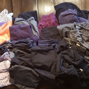 Lot of workout clothes